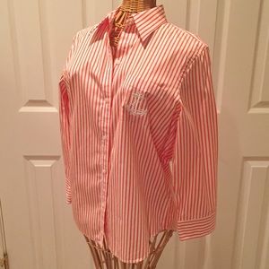 🧡 Orange striped Ralph Lauren button down 🧡